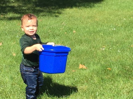 Getting sprayed with the hose by daddy2